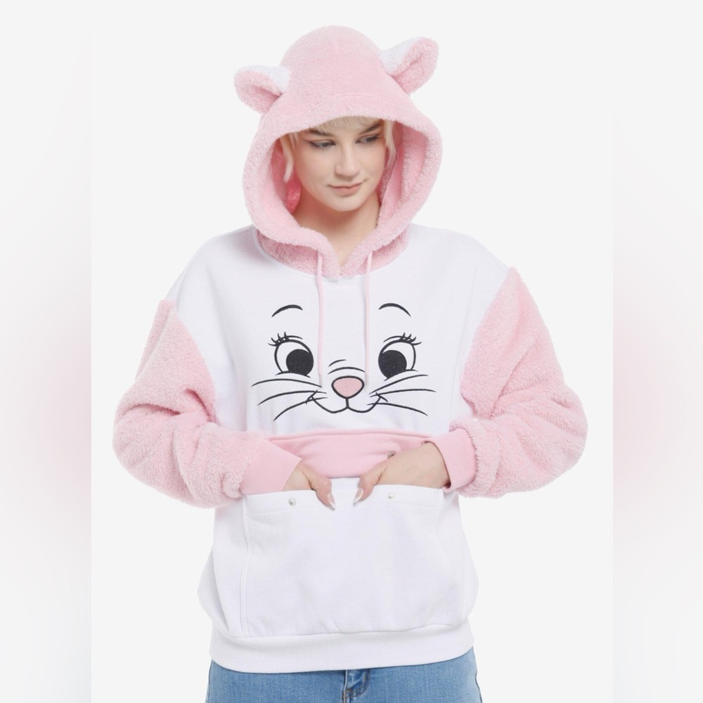 Disney The Aristocats Marie Sherpa Hoodie size L